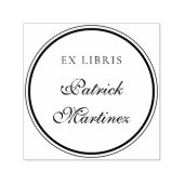 Elegante script typografie Ex Libris aangepaste na Zelfinktende Stempel (Design)