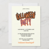 Elegante script typografie Halloween-feest Kaart (Voorkant)