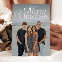 Elegante Script Typografie Merry Christmas Foto