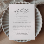 Elegante Script Typografie Trouwdetails Informatiekaartje