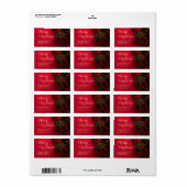 Elegante Script Typografie Zakelijk Kerstmis Etiket (Full Sheet)