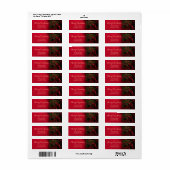 Elegante Script Typografie Zakelijk Vakantie Rood Etiket (Full Sheet)