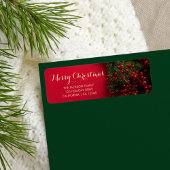 Elegante Script Typografie Zakelijk Vakantie Rood Etiket