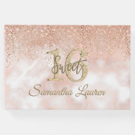 Elegante Script Typography Blush Pink Gold Sweet 1 Gastenboek