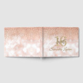 Elegante Script Typography Blush Pink Gold Sweet 1 Gastenboek (Volledig)