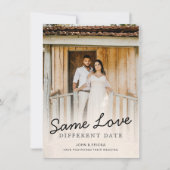 Elegante Script Uitnodiging Verloving Uitgesteld (Voorkant)