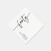 Elegante Script Veertig 40e Verjaardag Servet (Hoek)