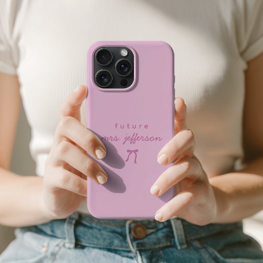 Elegante Script Verloofde Meisjesuitje Custom Case-Mate iPhone Case
