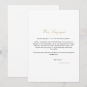 Elegante Script Verlovingsaankondigingskaart Aankondiging (Voorkant / Achterkant)