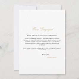 Elegante Script Verlovingsaankondigingskaart Aankondiging
