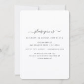 Elegante Script Viering Van Het Leven Foto Funeral Kaart (Achterkant)