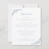 Elegante script vintage olijfblad trouwdetails kaart (Voorkant)