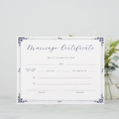 Elegante script vintage rand trouwcertificaat (Staand voorkant)
