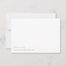 Elegante script vrijgezellenfeest kaart
