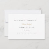 Elegante script vrijgezellenfeest kaart (Achterkant)