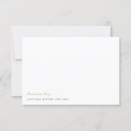Elegante script vrijgezellenfeest kaart