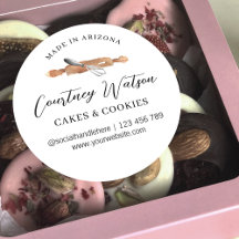 Elegante script waterverf garde bakkerij catering