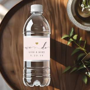 Elegante Script We Do Trouwfleslabels Waterfles Etiket