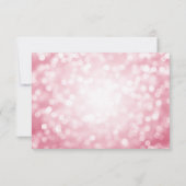 Elegante Script Wedding Blush Pink Bokeh Lights Save The Date (Achterkant)
