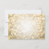Elegante Script Wedding Gold Bokeh Lights Save The Date (Achterkant)