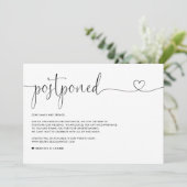 Elegante Script Wijziging Van Plannen Huwelijk Uit Aankondiging (Staand voorkant)