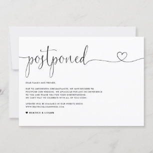 Elegante Script Wijziging Van Plannen Huwelijk Uit Aankondiging