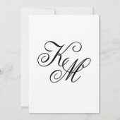 Elegante script witte trouwuitnodigingen kaart (Achterkant)