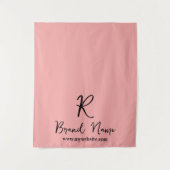 Elegante Script Zakelijk Logo Merkdisplay Wandkleed (Voorkant)
