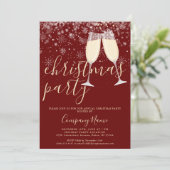 Elegante script zakelijke kerstfeest kaart (Staand voorkant)