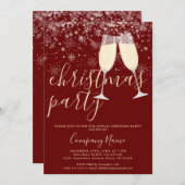 Elegante script zakelijke kerstfeest kaart (Voorkant / Achterkant)