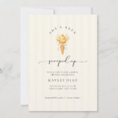Elegante Script Ze Is Opgepakt Bruidsfeest Kaart (Voorkant)