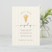 Elegante Script Ze Is Opgepakt Bruidsfeest Kaart (Staand voorkant)