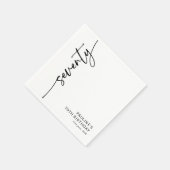 Elegante Script Zeventig 70ste Verjaardag Servet (Hoek)
