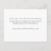 Elegante Script Zij Zei Ja Foto Trouwbelofte Aankondigingskaart (Achterkant)