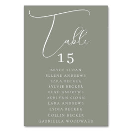 Elegante script zitplaatsen kaart