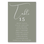 Elegante script zitplaatsen kaart (Achterkant)