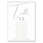 Elegante script zitplaatsen kaart (Achterkant)