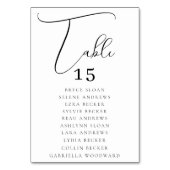 Elegante script zitplaatsen kaart (Achterkant)