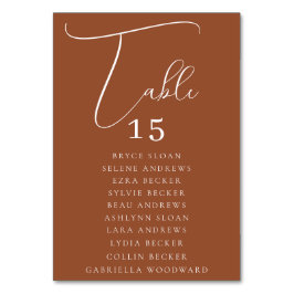 Elegante script zitplaatsen kaart