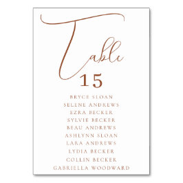 Elegante script zitplaatsen kaart