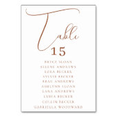 Elegante script zitplaatsen kaart (Voorkant)