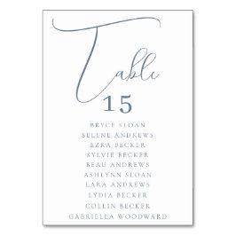 Elegante script zitplaatsen kaart