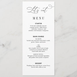 Elegante script zwart-wit bruiloft website menu