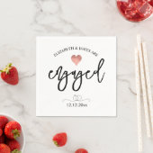 Elegante scriptbelettering voor de Engagement Part Servet (Insitu)