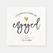 Elegante scriptbelettering voor de Engagement Part Servet (Voorkant)