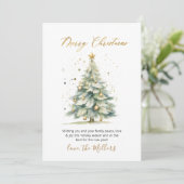 Elegante scriptboom niet-kerstfoto feestdagenkaart (Staand voorkant)