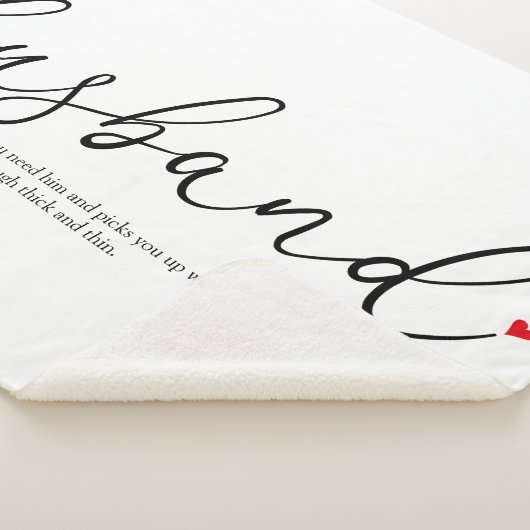 Elegante scriptdefinitie van rode liefdeshart voor sherpa deken (3/4)