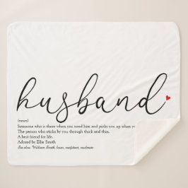 Elegante scriptdefinitie van rode liefdeshart voor sherpa deken