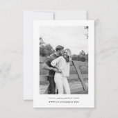 Elegante scriptfoto aan achterzijde, petite trouwk save the date (Achterkant)