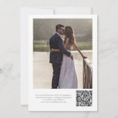 Elegante scriptfoto alles in één bruiloft kaart (Achterkant)